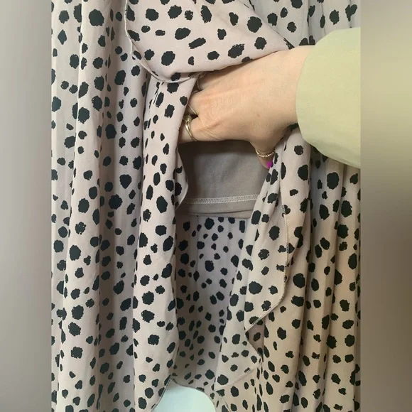 NWT boutique leopard polka dot layered ruffle skirt size m - Picture 7 of 7